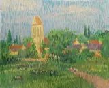 Pontdrun After A Light Shower by Desmond Carrick, Oil on board, sold May 2021