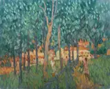 The Park At Vieux Moulin by Desmond Carrick, Oil on board, sold May 2021