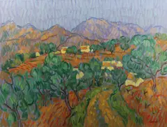 Desmond Carrick, Rolling Hills, Nerja, Oil on board