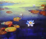 Kenneth Webb, Lily Pond, Oil on canvas