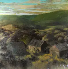 Sam Douglas, Cottages, Oil on board