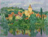 Vetheuil by Desmond Carrick, Oil on board, sold May 2021