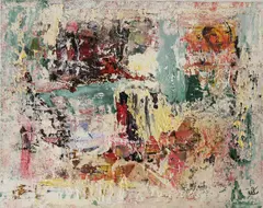 Abstract by John Kingerlee, Mixed media, sold May 2021