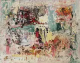 Abstract by John Kingerlee, Mixed media, sold May 2021