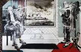 Micheal Farrell, La Recontre, Lithograph
