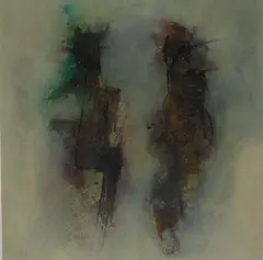 Untitled by Gerald Davis, Oil on paper, sold May 2021