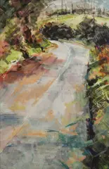 Lorraine Wall, Country Road, Watercolour