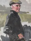 John Skelton, Man Of The West, Oil on card