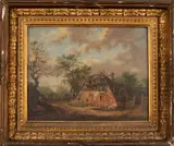 P Barbiers Di Jonge, Farmhouse, Oil on panel