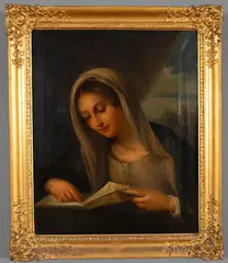 Auguste Ratti, Madonna, Oil on canvas