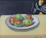 Brian Mooney, Apples On A Plate, Oil on canvas