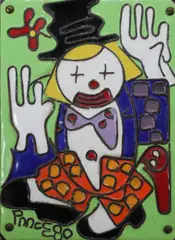 Patrick McElroy, Dancing Clown, Enamel
