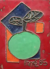 Patrick McElroy, Hanging Apple, Enamel