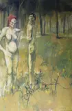 Noel Murphy, Nude Figures, Oil on board