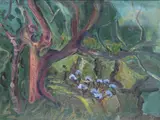 Ita Quilligan, Outhouses, Oil on canvas