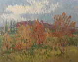Below The Hellfire Club, Co. Dublin by Desmond Carrick, Oil on board, sold Feb 2021