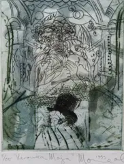 Alfonso López Monreal, Veronica Maja, Two plate engraving