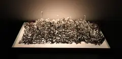 Untitled by Naomi Draper, Wire and illuminating glass box, sold Feb 2021