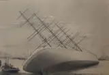 N. Cavanagh, Ships Docked In Harbour, Pencil