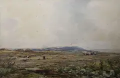 Bog Landscape by Claude Hayes, Watercolour, sold Feb 2021