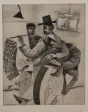 Miguel Ángel Campano, Nueve Animales Nocturnos, 1990, A suite of ten carborundum etchings