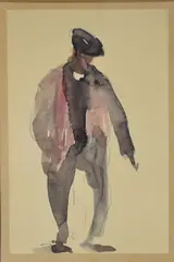 Dubliner by Michael Healy, Watercolour, sold Nov 2020