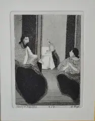 Mary And Martha by Patrick Pye, Etching, sold Nov 2020