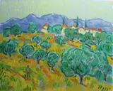 Desmond Carrick, Walking The Fields At Nerja