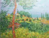 Desmond Carrick, Pine Trees Above Nerja