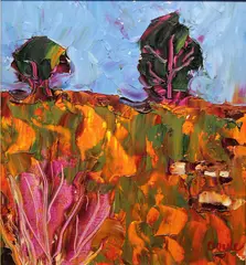 Lucy Doyle, Avoca Mine Study, Oil on board