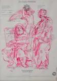 David Godbold, No Universal Truths, Ink on tracing paper laid over found paper