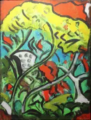 Patrick McElroy, Abstract Landscape, Oil on canvas