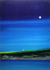 Moonlight by David Gordon Hughes, Oil on board, sold Nov 2020