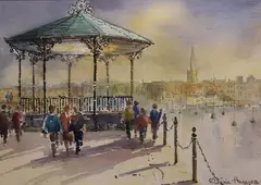 Olivia Hayes, Pier Walk, Dunlaoghaire, Watercolour