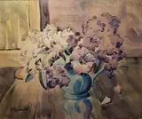 Paul Egestorff, Still Life With Flowers, Watercolour