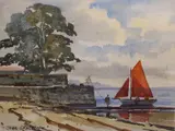John Skelton, Harbour, Killiney, Co. Dublin, Watercolour