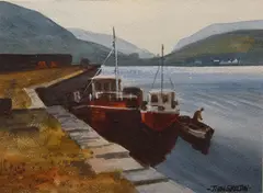 John Skelton, Fishing Boats, Kilkeel, Co. Down, Watercolour