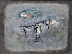 Burning Mountain by Patrick Collins, Oil on board, sold Dec 2020