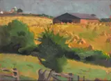 William John Leech, A Cornfield, Suffolk, Oil on board