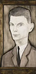 Reginald Gray, Portrait Of Samuel Beckett, 1961, Tempera on wood panel