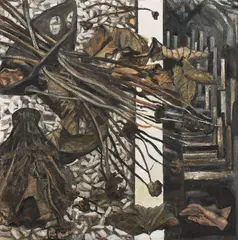 Patrick Swift, The Cemetery, oil on canvas laid on board
