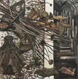 Patrick Swift, The Cemetery, oil on canvas laid on board