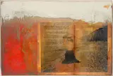 Souvenir Of St. Valery - Concerning The Violation Of Belgium by Hughie O'Donoghue, Oil with collage on wood, sold Dec 2020