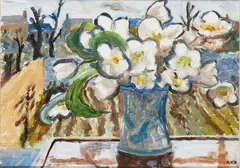 Anne King-Harman, Christmas Roses, Oil on board
