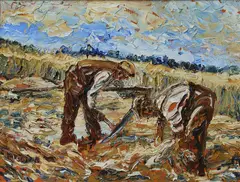 Liam O'Neill, The Reapers, Oil on canvas