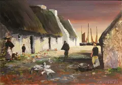Kenneth Webb, Claddagh Memory, Oil on board