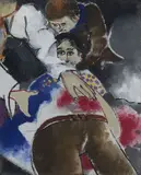 Micheal Farrell, Sunday, 30 January, 1972, Oil and mixed media on canvas