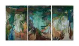 Barrie Cooke, Big Forest Borneo, 1976, Oil on canvas (triptych)