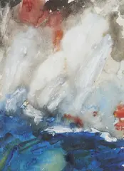Cecily Brennan, Where Lava Meets The Sea, Watercolour