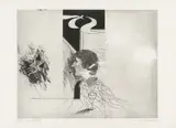 Micheal Farrell, Self Portrait, Etching